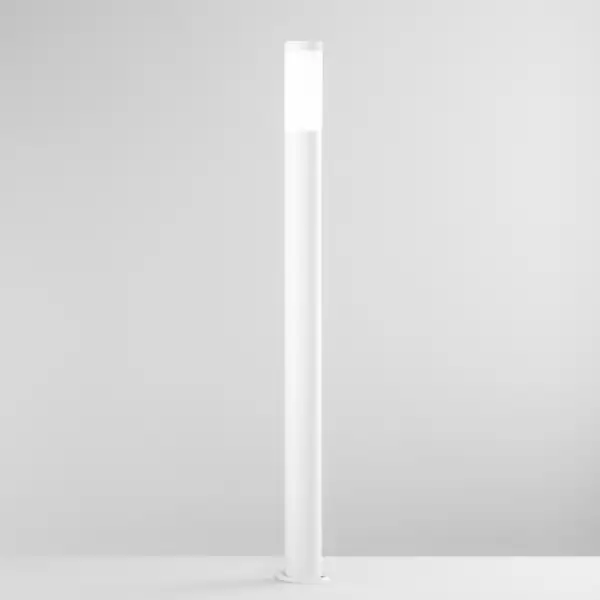 Borne d'extérieur TOKYO en acier blanc 110 cm. IP44 – Image 2