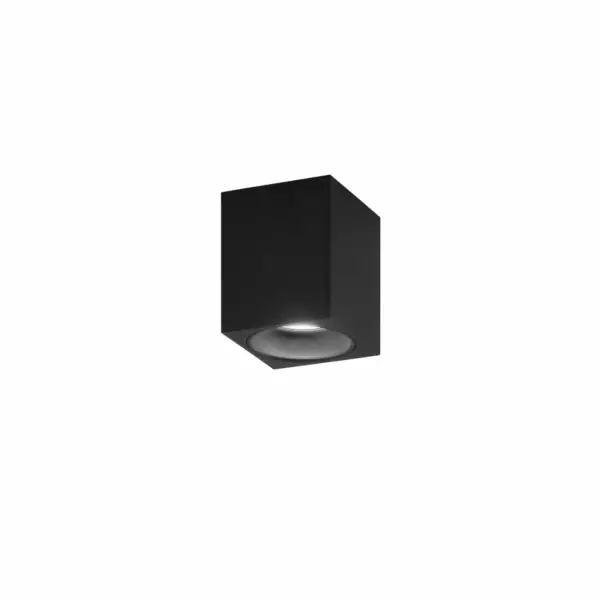 INTEC Plafonnier Carré TOWN en Aluminium Noir (Plafonnier / Éclairage intérieur LED)