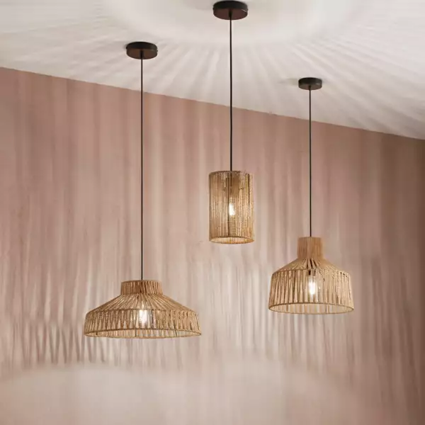 Suspension Tropikana avec diffuseur en papier naturel de 18 cm – Image 2