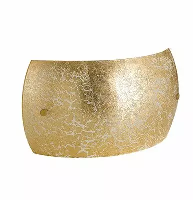 LUCE AMBIENTE E DESIGN Applique murale en verre doré vanity avec câble en tissu (2x E14) (Applique murale / Éclairage intérieur LED)