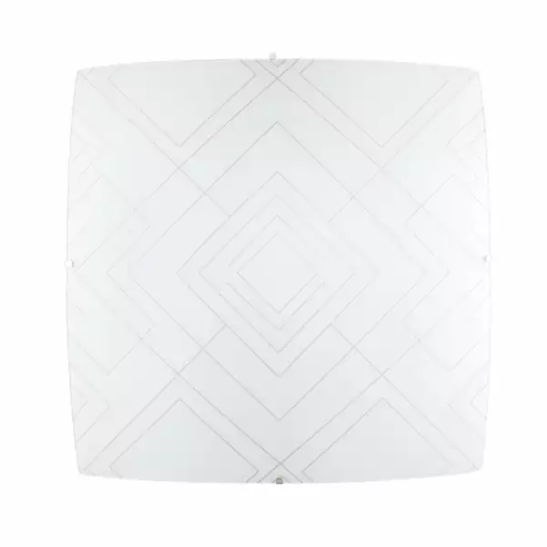 LUCE AMBIENTE E DESIGN Plafonnier vector en verre blanc décor gris (3xE27) (Plafonnier / Éclairage intérieur LED)