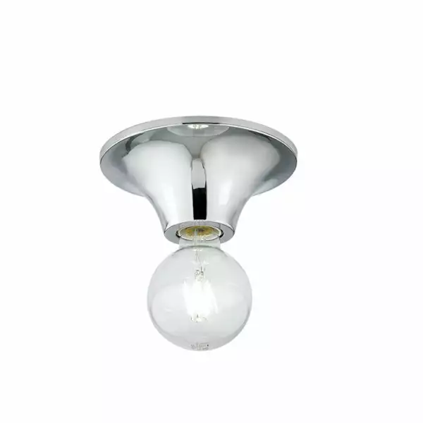LUCE AMBIENTE E DESIGN Plafonnier VESEVUS en métal chromé 18 cm (Plafonnier / Éclairage intérieur LED)