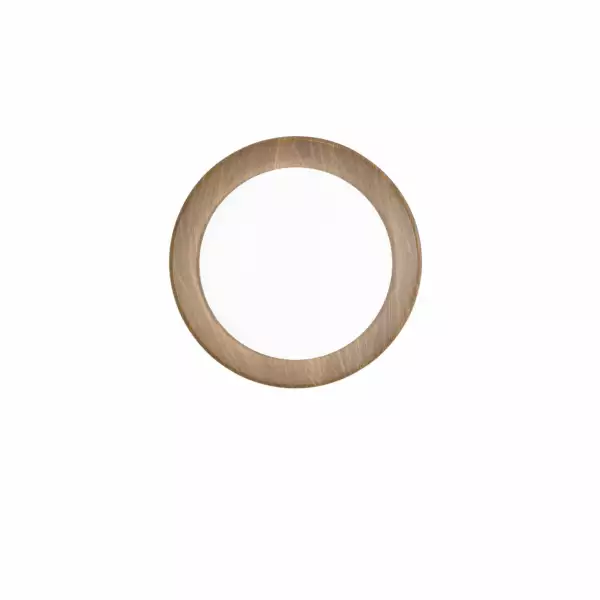 LUCE AMBIENTE E DESIGN Plafonnier LED ARKA en métal noir et structure effet bois 36W avec interrupteur CCT 50 cm (Plafonnier / Éclairage intérieur LED)