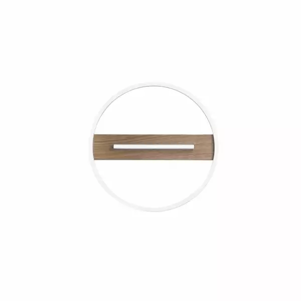 LUCE AMBIENTE E DESIGN Plafonnier LED azimuth en bois et métal noir 26W avec interrupteur CCT 40 cm (Plafonnier / Éclairage intérieur LED)