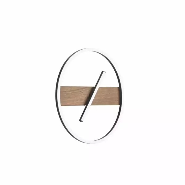 Plafonnier LED azimuth en bois et métal noir 26W avec interrupteur CCT 40 cm – Image 2