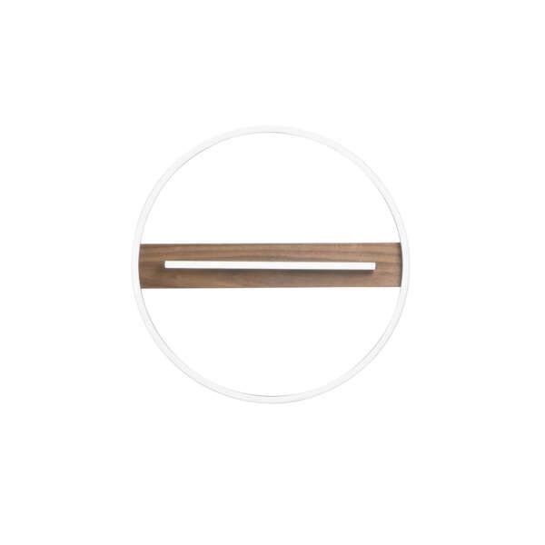LUCE AMBIENTE E DESIGN Plafonnier LED azimuth en bois et métal noir 36W avec interrupteur CCT 50 cm (Plafonnier / Éclairage intérieur LED)