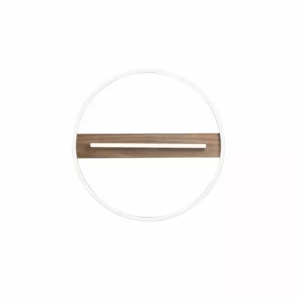 LUCE AMBIENTE E DESIGN Plafonnier LED azimuth en bois et métal noir 36W avec interrupteur CCT 50 cm (Plafonnier / Éclairage intérieur LED)