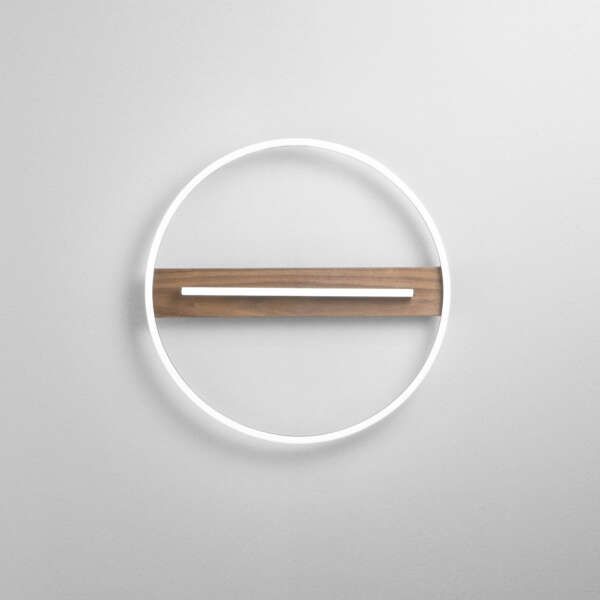 Plafonnier LED azimuth en bois et métal noir 36W avec interrupteur CCT 50 cm – Image 3