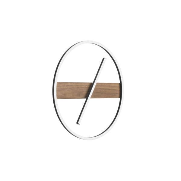 Plafonnier LED azimuth en bois et métal noir 36W avec interrupteur CCT 50 cm – Image 2