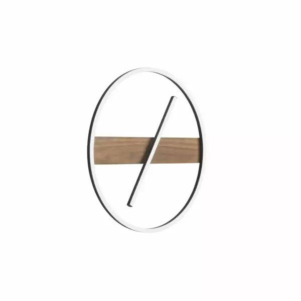 Plafonnier LED azimuth en bois et métal noir 36W avec interrupteur CCT 50 cm – Image 2