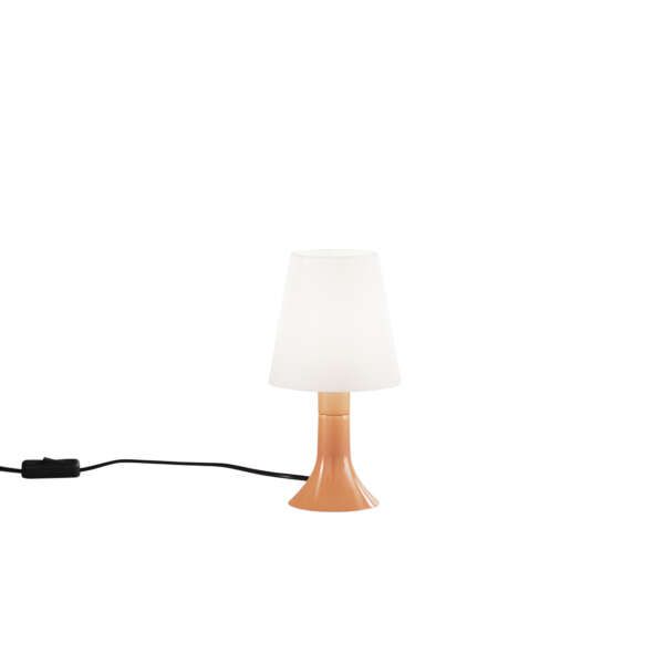 LUCE AMBIENTE E DESIGN Lampe de table BINGO avec base orange et diffuseur blanc 24,5 cm (Lampes de table / Éclairage décoratif)