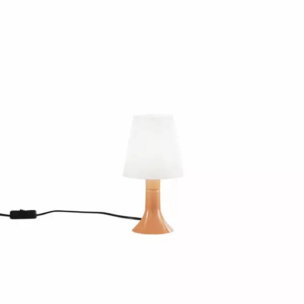 LUCE AMBIENTE E DESIGN Lampe de table BINGO avec base orange et diffuseur blanc 24,5 cm (Lampes de table / Éclairage décoratif)