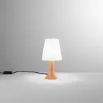 Lampe de table BINGO avec base orange et diffuseur blanc 24,5 cm – Image 2