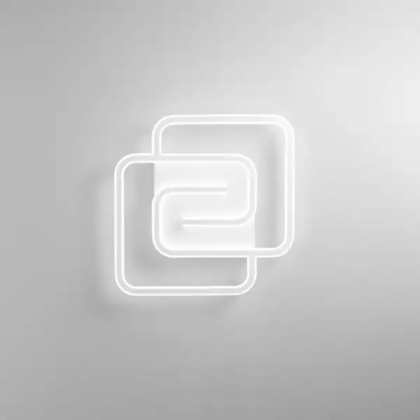 Plafonnier LED CAYMAN carré blanc 40W avec interrupteur CCT 50 cm – Image 2