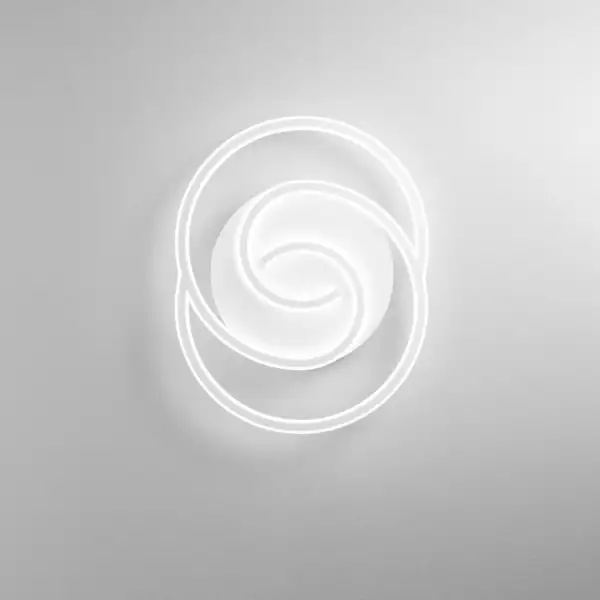 Plafonnier LED CAYMAN ovale blanc 40W avec interrupteur CCT 60 cm – Image 2