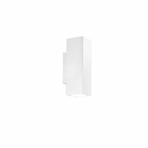 LUCE AMBIENTE E DESIGN Applique murale duduk carrée double émission en métal blanc 7 cm (Applique murale / Éclairage intérieur LED)