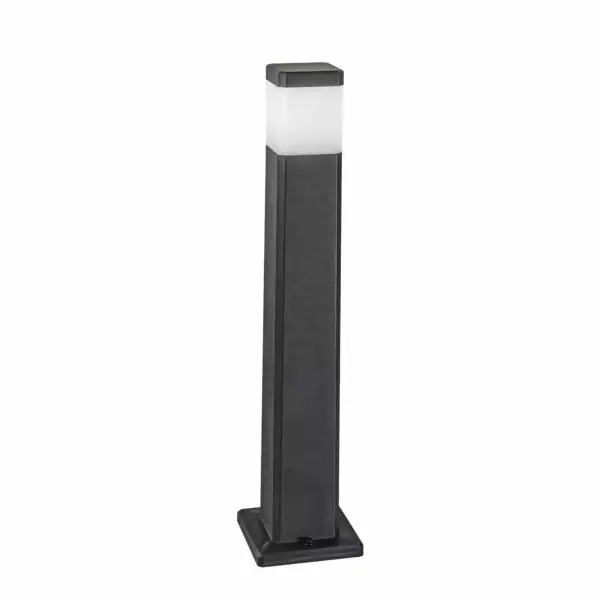 INTEC Borne LED carrée noire focus en polycarbonate GU10 (Bornes extérieures LED / Éclairage extérieur LED)