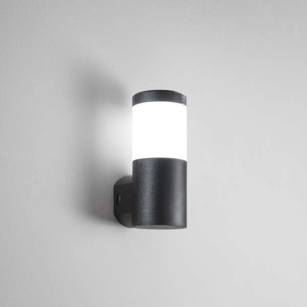 Focus applique murale LED ronde noire en polycarbonate 1xGU10 24 cm – Image 2