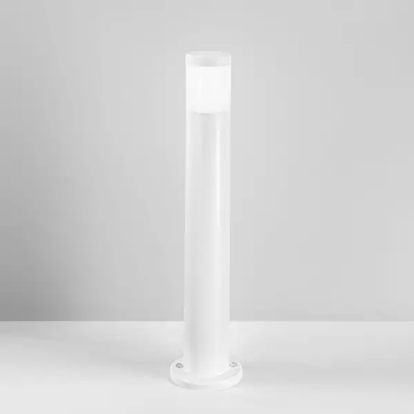 Borne d'extérieur ronde Focus en polycarbonate blanc GU10 77,2 cm – Image 2