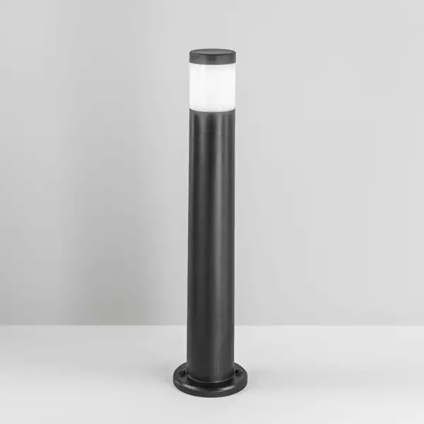 Borne d'extérieur ronde focus en polycarbonate noir GU10 77,2 cm – Image 2