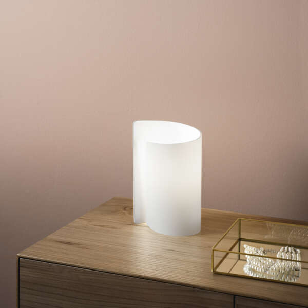 Lampe de table IMAGINE en verre blanc – Image 3