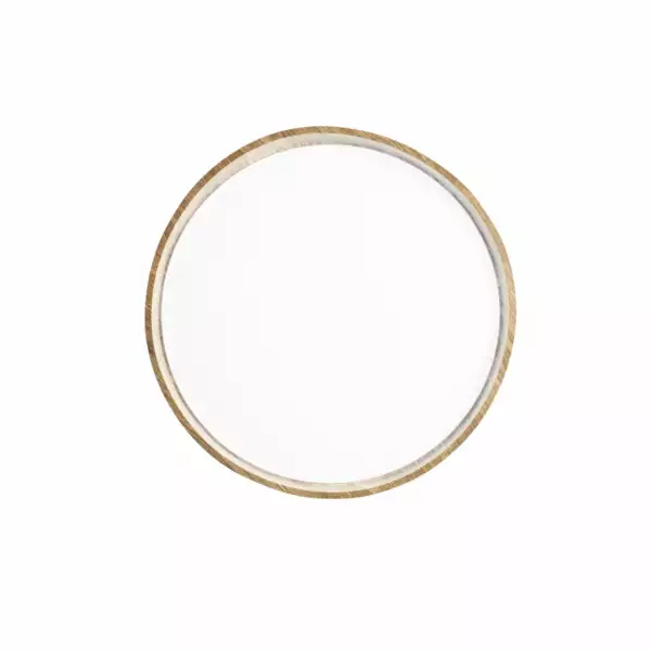 LUCE AMBIENTE E DESIGN Plafonnier LED madera en métal effet bois 38W avec interrupteur CCT 50 cm (Plafonnier / Éclairage intérieur LED)