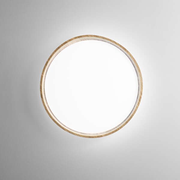 Plafonnier LED madera en métal effet bois 38W avec interrupteur CCT 50 cm – Image 2