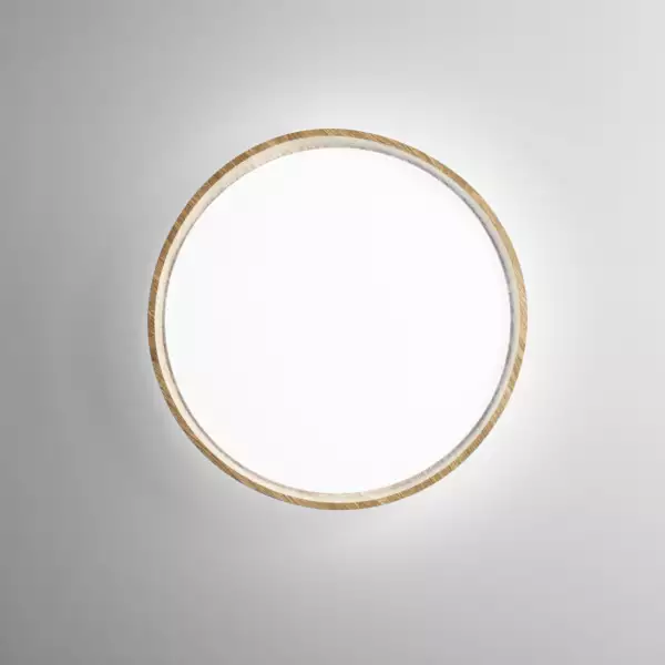 Plafonnier LED madera en métal effet bois 38W avec interrupteur CCT 50 cm – Image 2