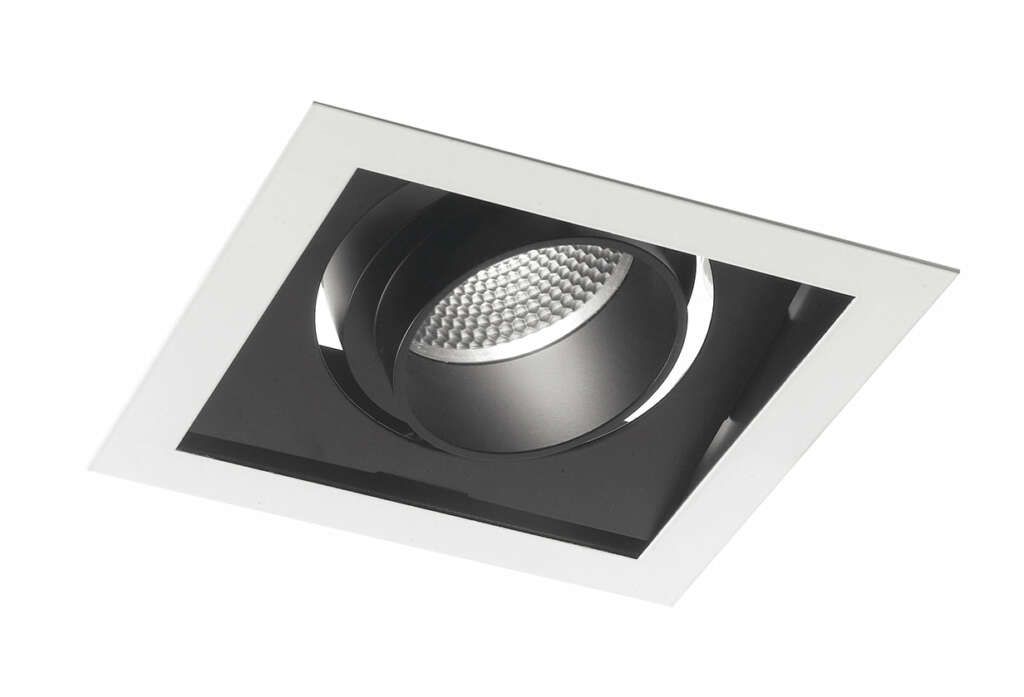 Apollo Led INTEC Encastré Apollo anti-éblouissement LED noir à lumière orientable ...