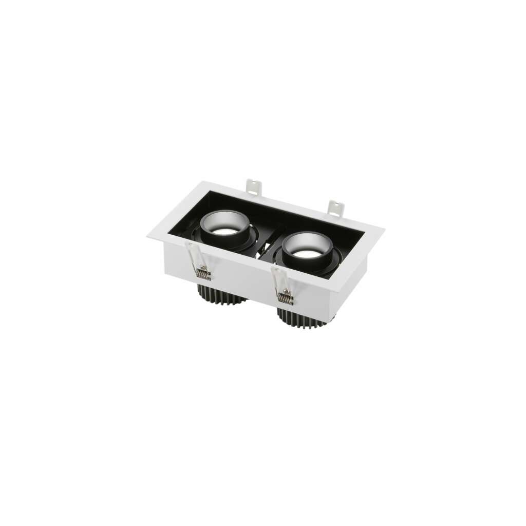 INTEC Encastré Apollo anti-éblouissement LED noir à lumière orientable ...