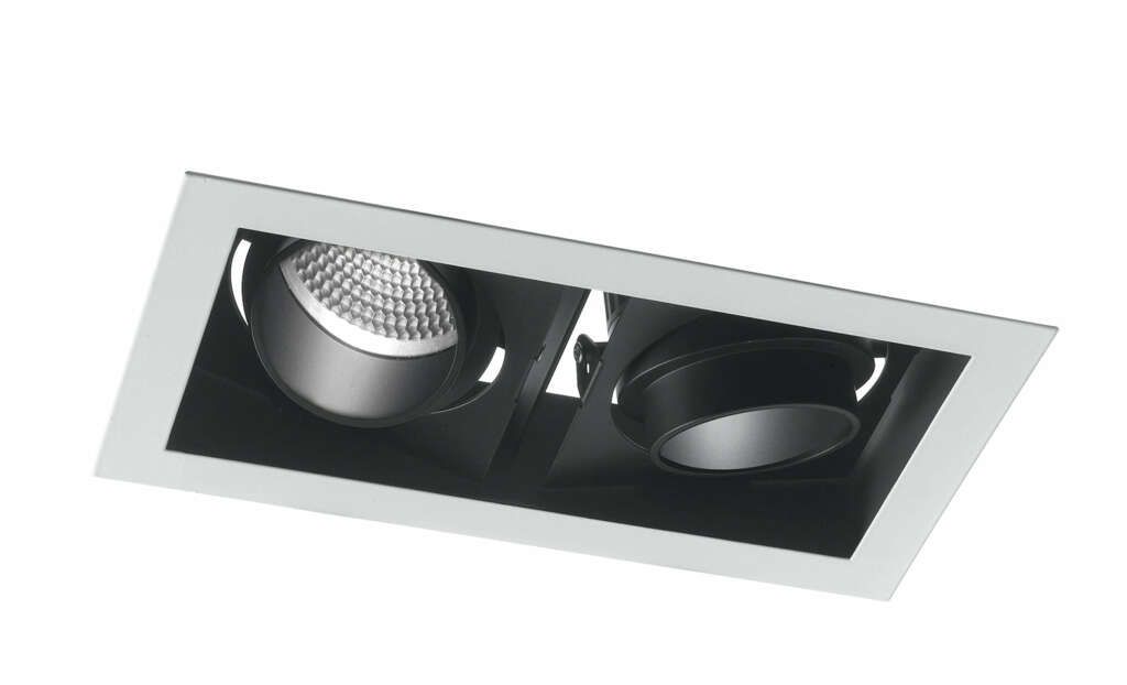 INTEC Encastré Apollo antiéblouissant noir LED à lumière orientable ...