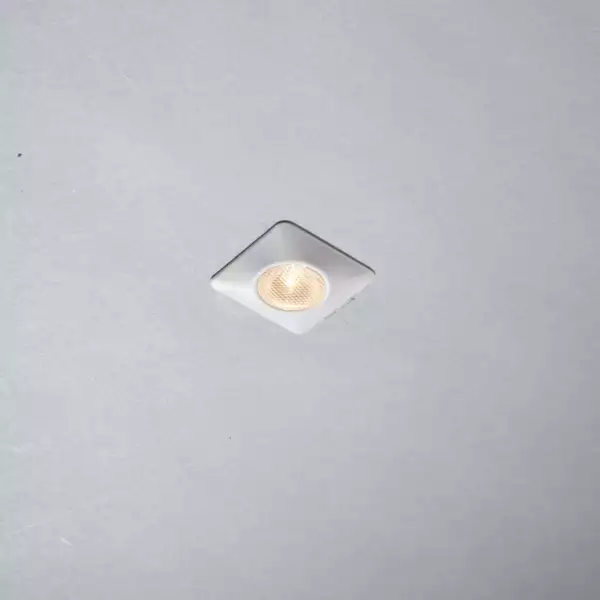 INTEC Encastré LED carré asso en aluminium blanc 1W lumière naturelle 3,2 cm (Spots encastrables / Éclairage intérieur LED)