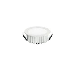 INTEC Downlight LED fusion en aluminium blanc satiné avec driver intégré 5W 4000K (lumière naturelle) 7x3,2 cm (Spot encastré / Éclairage intérieur LED)