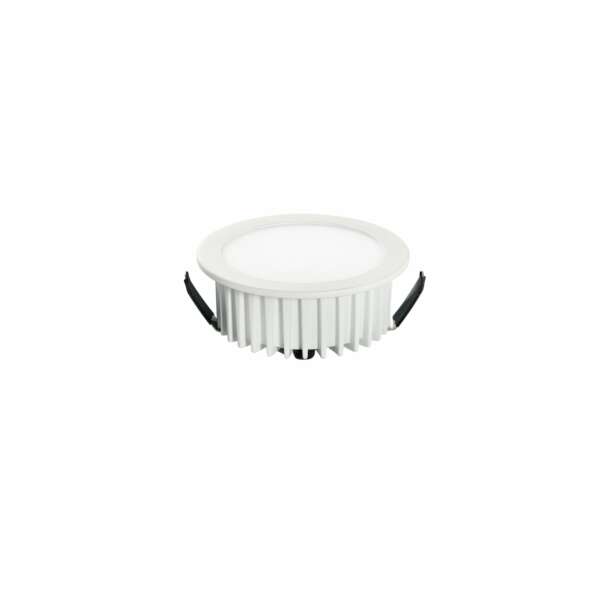 INTEC Downlight LED fusion en aluminium blanc satiné avec driver intégré 5W 4000K (lumière naturelle) 7x3,2 cm (Spot encastré / Éclairage intérieur LED)