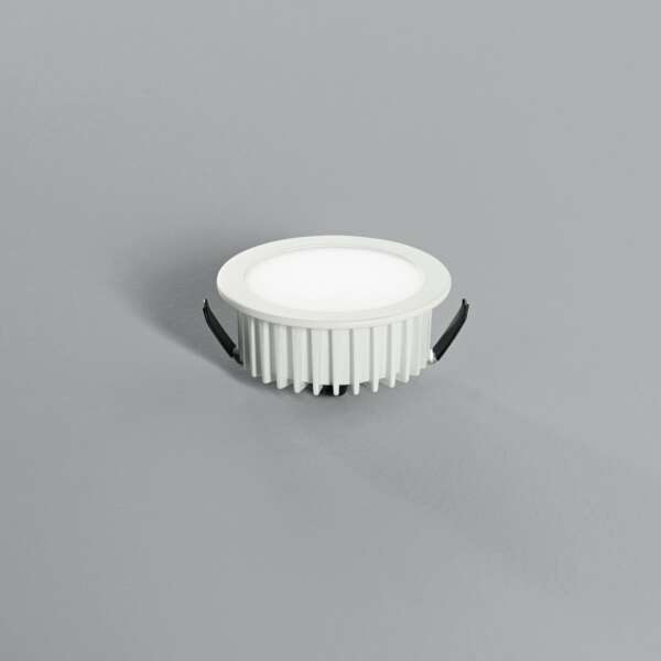 Downlight LED fusion en aluminium blanc satiné avec driver intégré 5W 4000K (lumière naturelle) 7x3,2 cm – Image 2