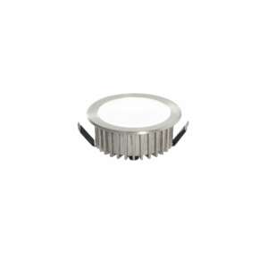 INTEC Downlight LED fusion en aluminium nickelé avec driver intégré 5W 4000K (lumière naturelle) 7x3,2 cm (Spot encastré / Éclairage intérieur LED)