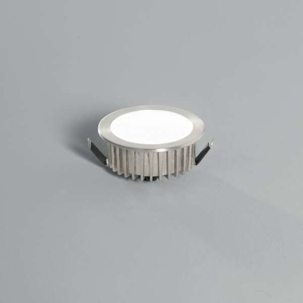 Downlight LED fusion en aluminium nickelé avec driver intégré 5W 4000K (lumière naturelle) 7x3,2 cm – Image 2