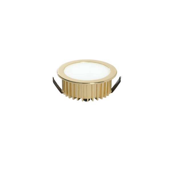 INTEC Downlight LED fusion en aluminium doré avec driver intégré 5W 4000K (lumière naturelle) 7x3,2 cm (Spot encastré / Éclairage intérieur LED)