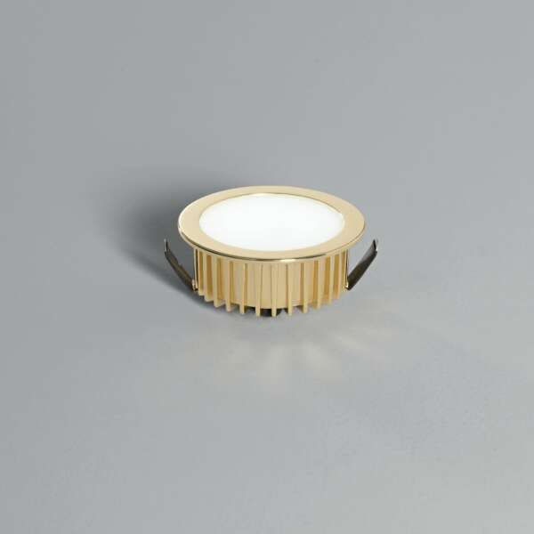 Downlight LED fusion en aluminium doré avec driver intégré 5W 4000K (lumière naturelle) 7x3,2 cm – Image 2