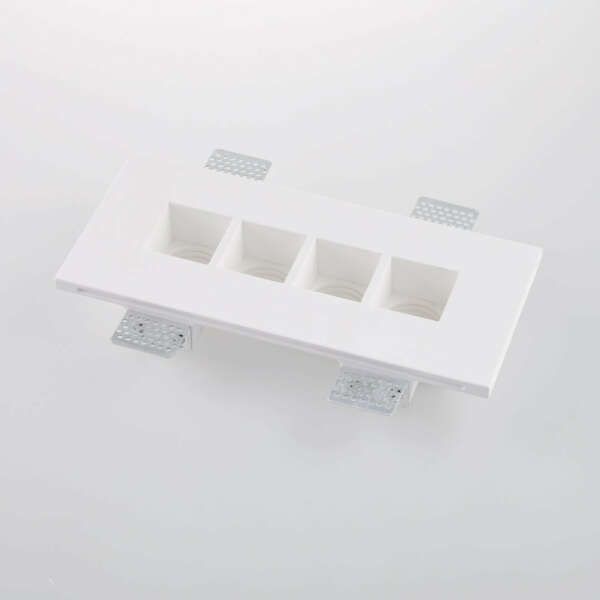 Luminaire encastré HIVE en plâtre blanc à peindre 27 x 12 x 4,5 cm (4x GU mini) – Image 2