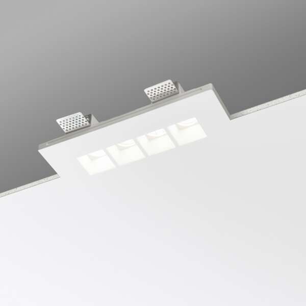 Luminaire encastré HIVE en plâtre blanc à peindre 27 x 12 x 4,5 cm (4x GU mini) – Image 3