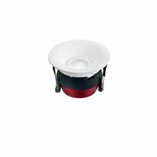 INTEC Hyde rond encastrable LED en aluminium blanc 8 W avec fonction CCT 8,5 cm (Spot encastré / Éclairage intérieur LED)