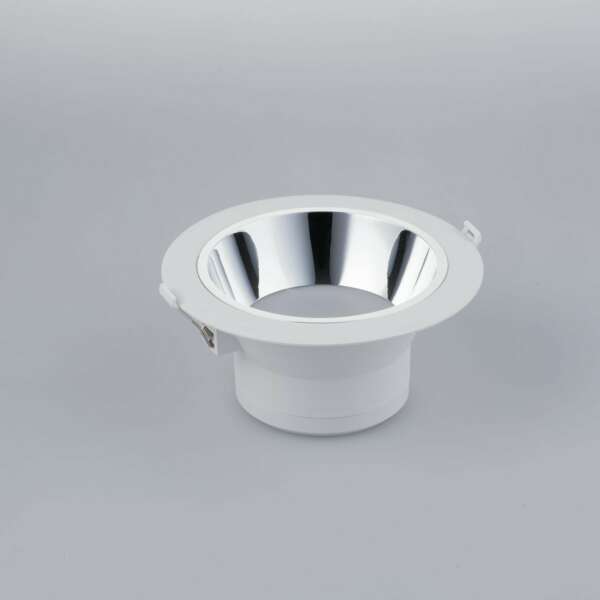 INTEC Downlight LED MACK avec lumière blanche antiéblouissante avec réflecteur chromé 20W 4000K (lumière naturelle) 19x9 cm (Spot encastré / Éclairage intérieur LED)