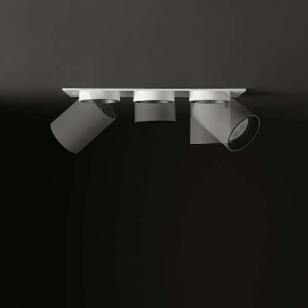 Outsider LED encastrable blanc mat avec spot et tête extractible et orientable 3x30W 3000K (lumière chaude) – Image 2