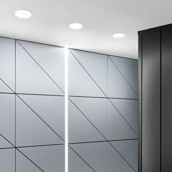 Encastré LED plus en aluminium blanc mat et bord effet plafond 20W 4000K (lumière naturelle) 17 x 2,5 cm IP40 – Image 4