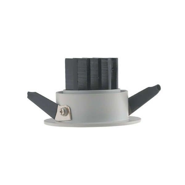 Luminaire encastré LED rond orientable POLARIS en aluminium blanc 3W 4000K (lumière naturelle) – Image 2