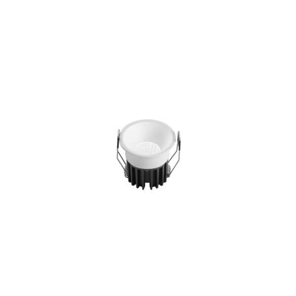 INTEC Luminaire encastré LED QUARK COB en aluminium blanc avec fonction CCT 8W (Spots encastrables / Éclairage intérieur LED)