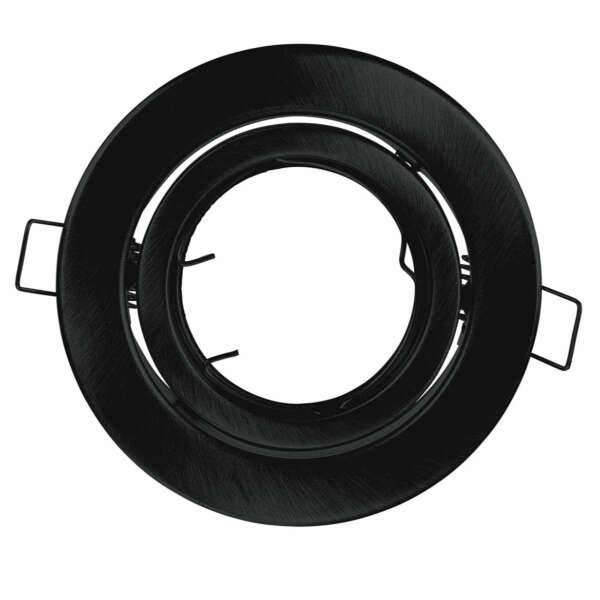 Collerette encastrable Noir Reflex ronde orientable
