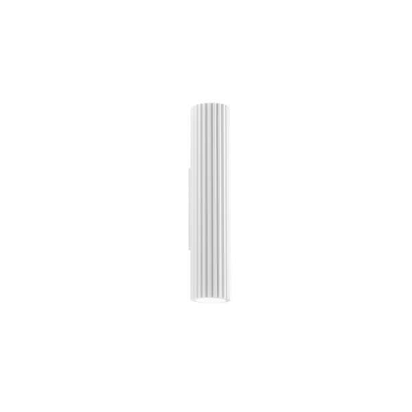 LUCE AMBIENTE E DESIGN Applique Palladio en plâtre à peindre avec structure tubulaire de 35 cm (Applique murale / Éclairage intérieur LED)