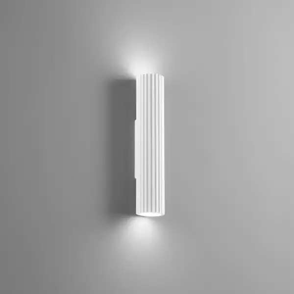 Applique Palladio en plâtre à peindre avec structure tubulaire de 35 cm – Image 2
